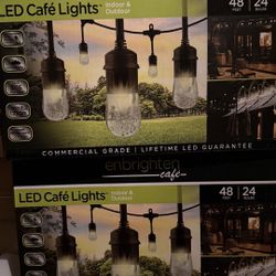 2 Sets of Enbrighten Classic LED Café Lights – 48ft, 24 Bulbs (96ft Total!)