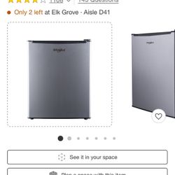 Stainless Steel Whirlpool Mini Refrigerator 