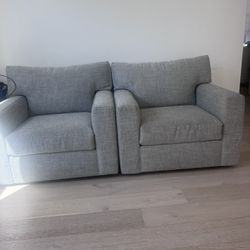 Two Matching Oversized Chairs For Sale 