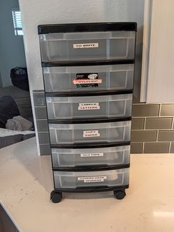 Plastic storage cart
