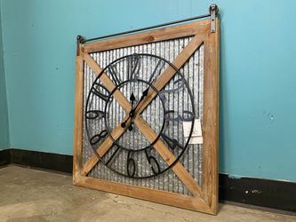 FIRST TIME & CO Fieldhaven Farmhouse Barn Door Clock