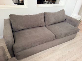 Gray Fabric 2-Seat Sofa