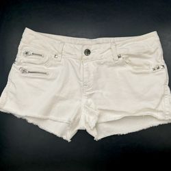 White Studded Denim Shorts MNG