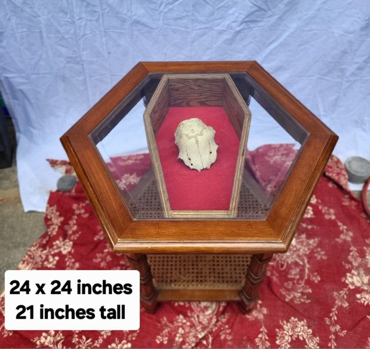 Coffin Shadow Box End Table