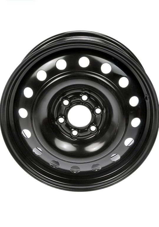 Dorman 939-185 Black Wheel with Painted Finish (17 x 6.5 inches /6 x 115 mm, 51 mm Offset)