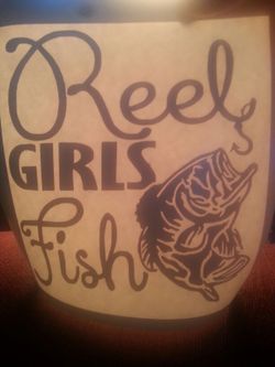 Reel girls fish decal