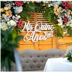 Mis Quince Años sign - 15th Bday Backdrop Decor