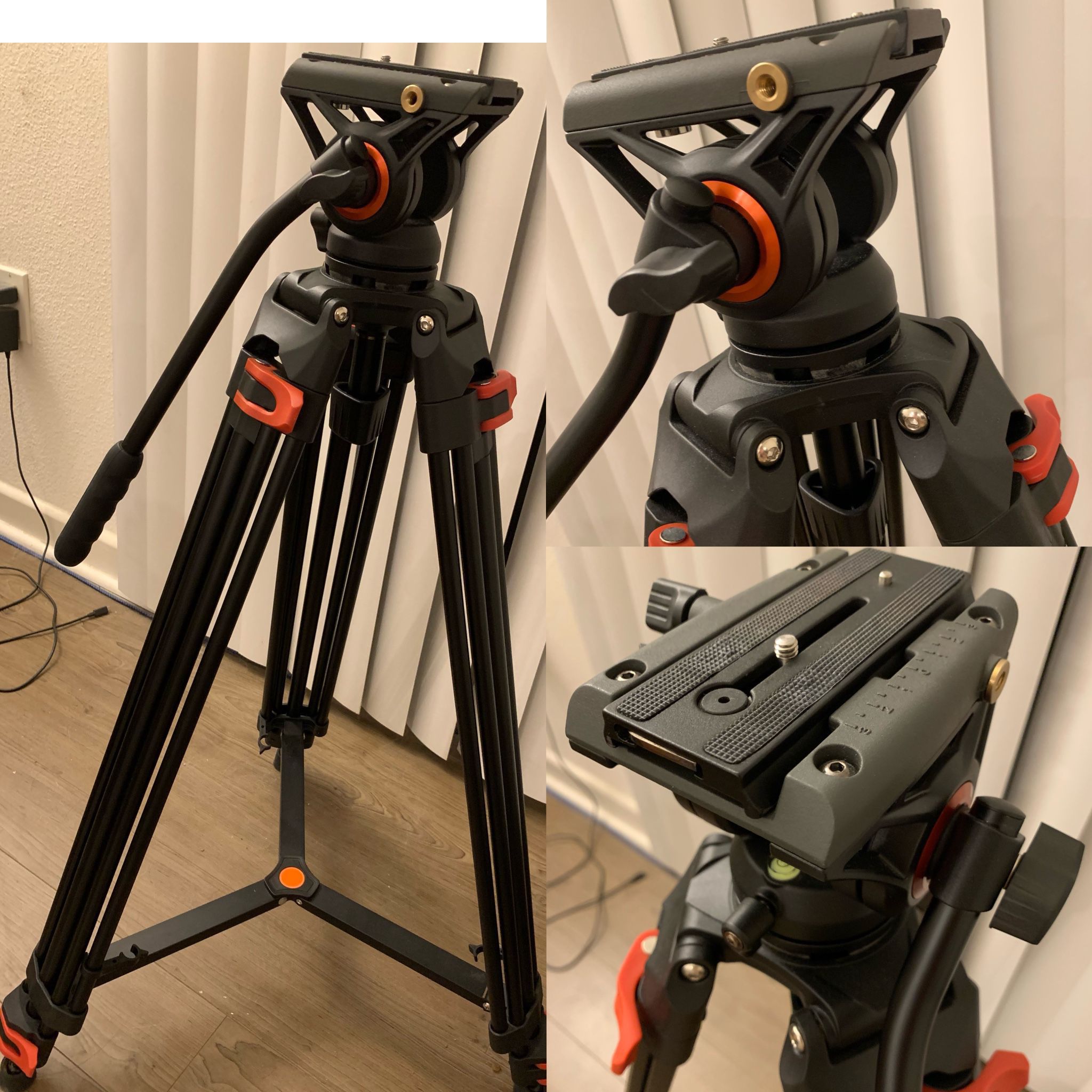  Video Tripod with Fluid Head - Manfrotto Plate