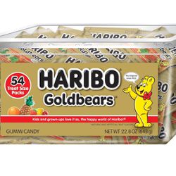 Haribo Gummy Bears Tub Of 54 Packs //Bulk Sale // Wholesale