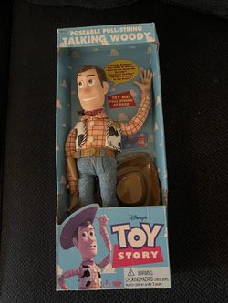 1995 vintage THINKWAY Disney TOY STORY Pull String TALKING WOODY Doll