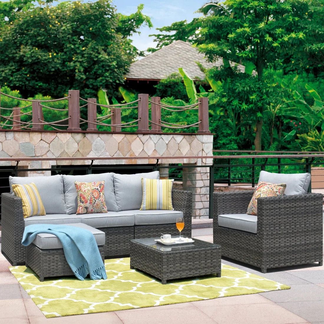 Patio Furniture Set Bigger Size 6-Piece, King Series,, No Assembly Required