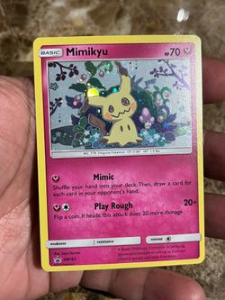 Pokémon TCG Mimikyu SM163 Sun & Moon Holo Ultra Rare Black Star Promo near mint