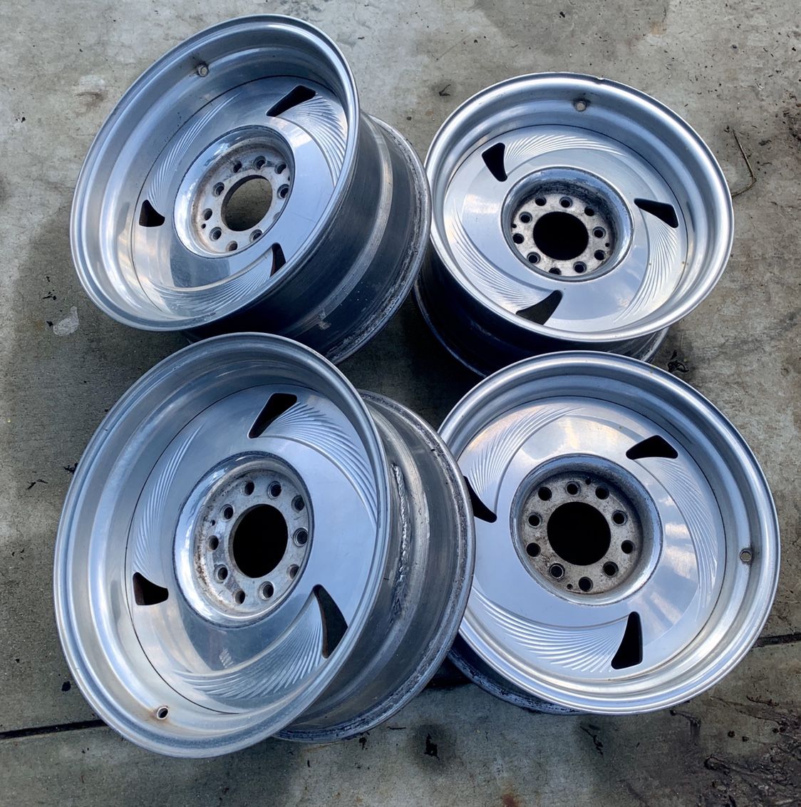 Vintage 17” Centerline Racing Billet Rims Classic 1990s Chevy Trucks And Ford Trucks OBS Wheels Aluminum 5X5 Short Bed Rims
