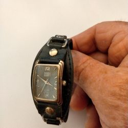 Faded Glory Leather Strap Ladies Watch