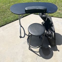 🔥 Folding Manicure Table Nail Beautician Desk Workstation Black. Price: $80 (Priced to sell!)!! 🔥