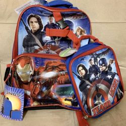Brand New Avengers backpack with bonus detachable lunchbox