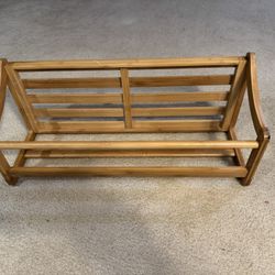 Wall Mounted Shelf With Towel Bar, Bamboo 