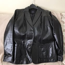 Gap Leather Jacket, Women's Medium