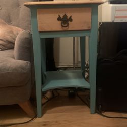 MOVING SALE: Handmade Wooden Side Table Must Go by March 30