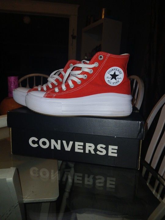 Red Women Converse Use Only Once