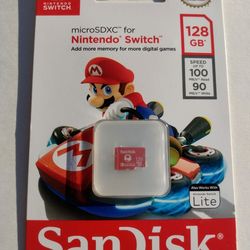 SanDisk 128 GB microSDXC card officially licensed for Nintendo Switch, new and sealed