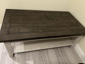 Dixon White 50" Wide Rectangle Wood Coffee Table