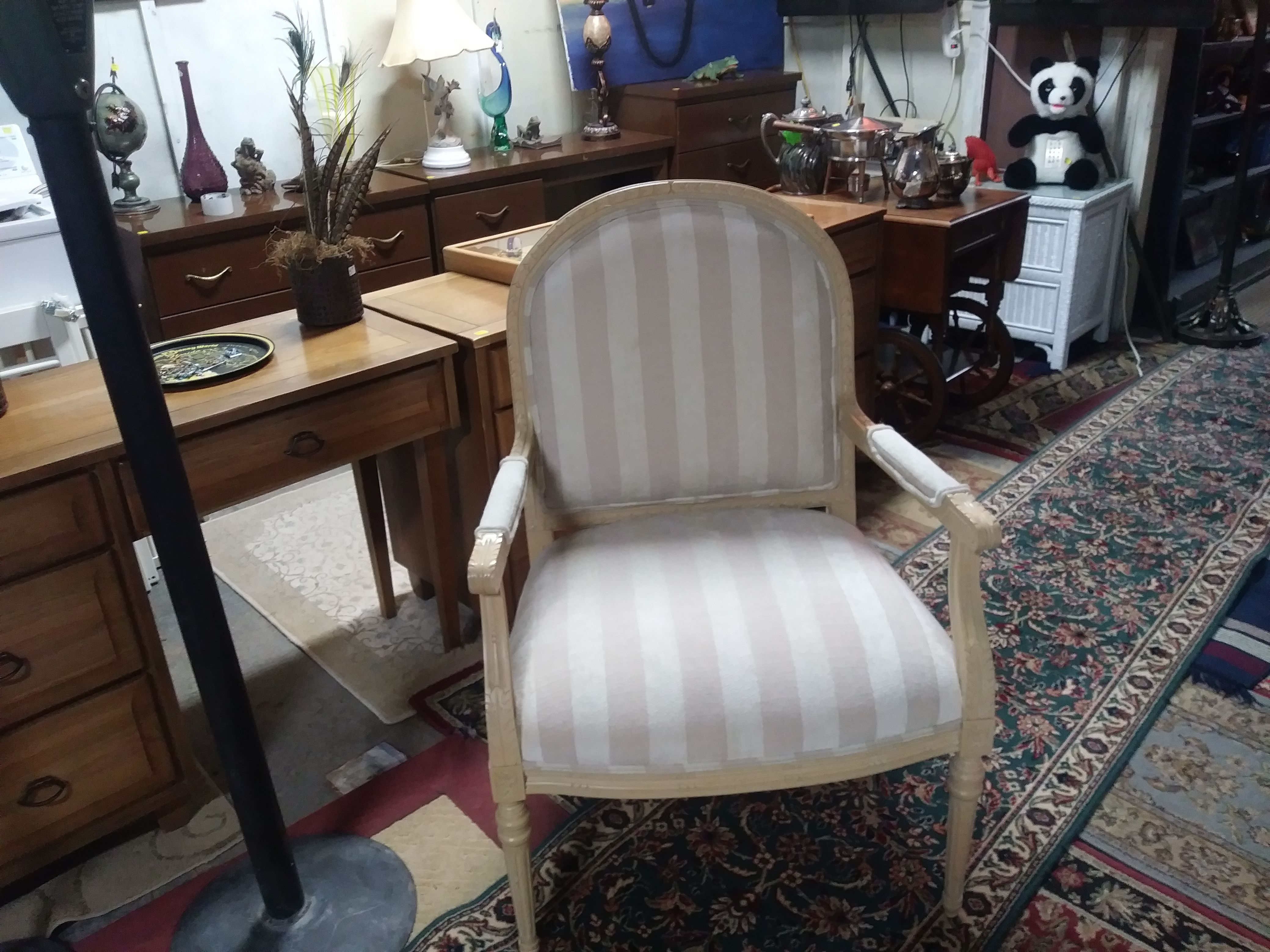 Large cream arm chair by Thomasville