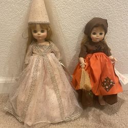 Set Of 2 Vintage Plastic Madam Alexander Dolls 