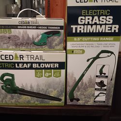 Grass Trimmer, Leaf Blower,  And Hedge Trimmer 