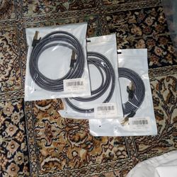 Three 6-ft Category 8 Cables
