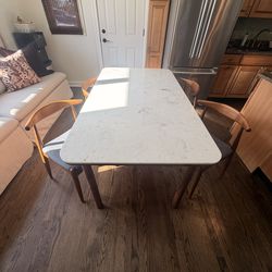 Marble Topped Dining table W/ Chairs