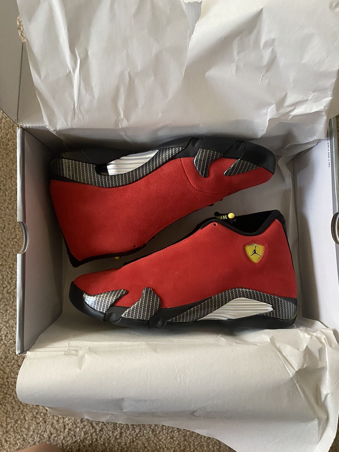 Jordan 14 Retro Ferrari Size 9