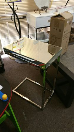 Mirrored side table