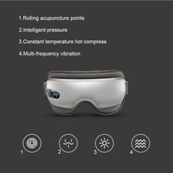 Eye Massager with Heat, Rechargeable Eye Heat Massager for Relax and Reduce Eye Strain Dark Circles Eye Bags Dry Eye Improve Sleep,