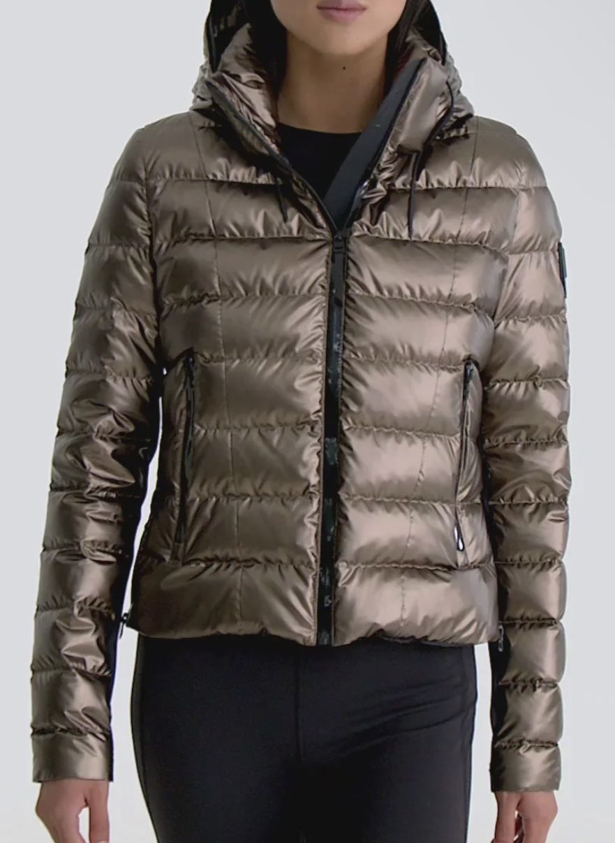 RUDSAK MELISSA WOMEN'S LIGHTWEIGHT METALLIC DOWN COAT Size G/L