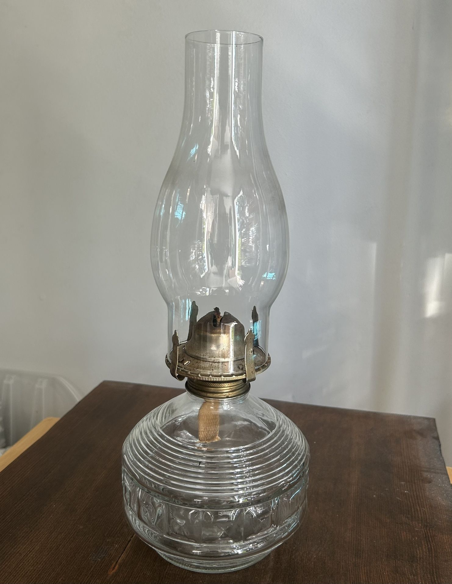 Vintage Glass Oil Lamp – $12 (4/5)