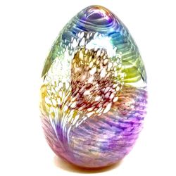 Glass Eye Studio Colorful Egg Paperweight 