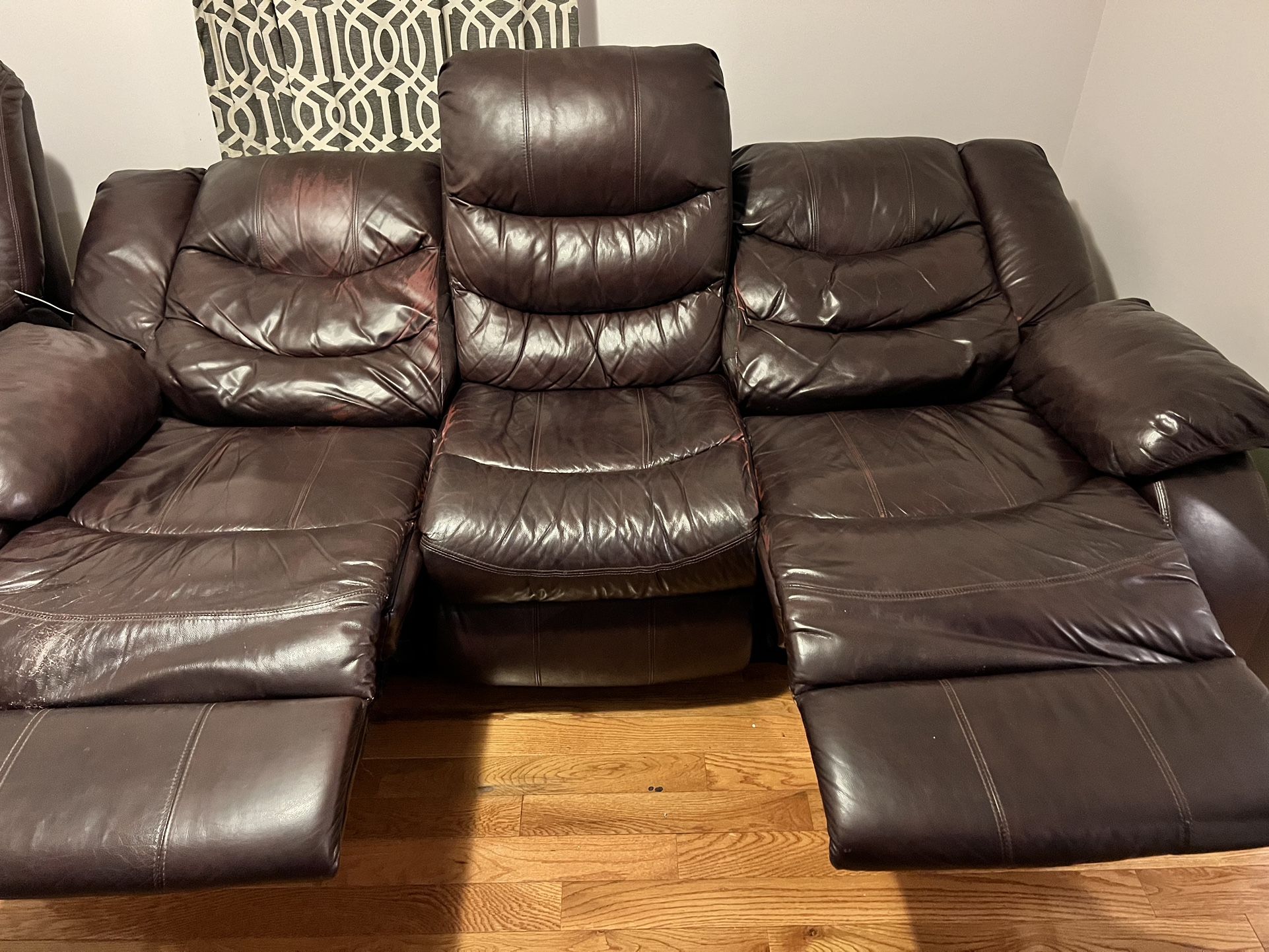 Faux Leather 3 seat Power Recliner