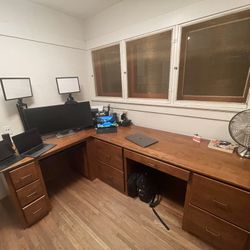 Corner Desk For Two Workstations 