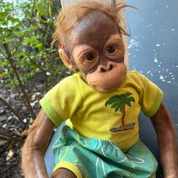 Set Of Three Monkey Chimp Orangutan Therapy doll Realistic Reborn baby Boy