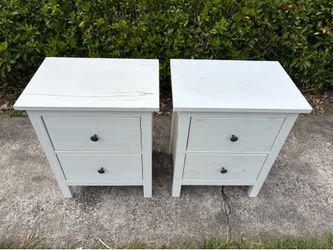 A Pair of IKEA HEMNES 2-drawer chests, White