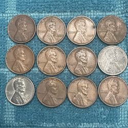 Lincoln Wheat Cents (Lot Of 12)