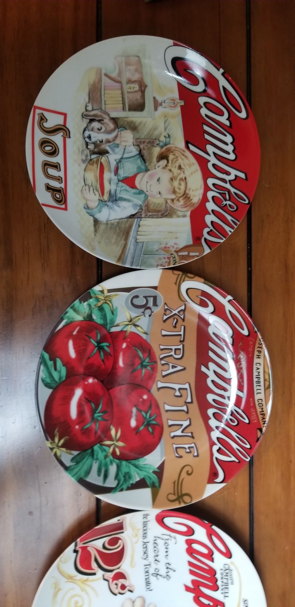 Campbell's soup collectors plates