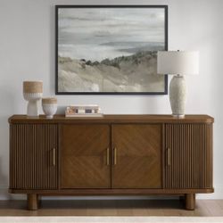 Foremost Home Montebello 68 in. Accent Console with Soft Close Hinges on all 4 Doors New Scratch and Dent