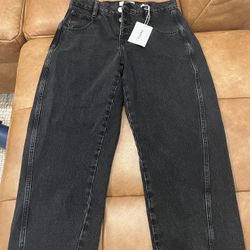 Frame Crop Balloon Leg Jeans 