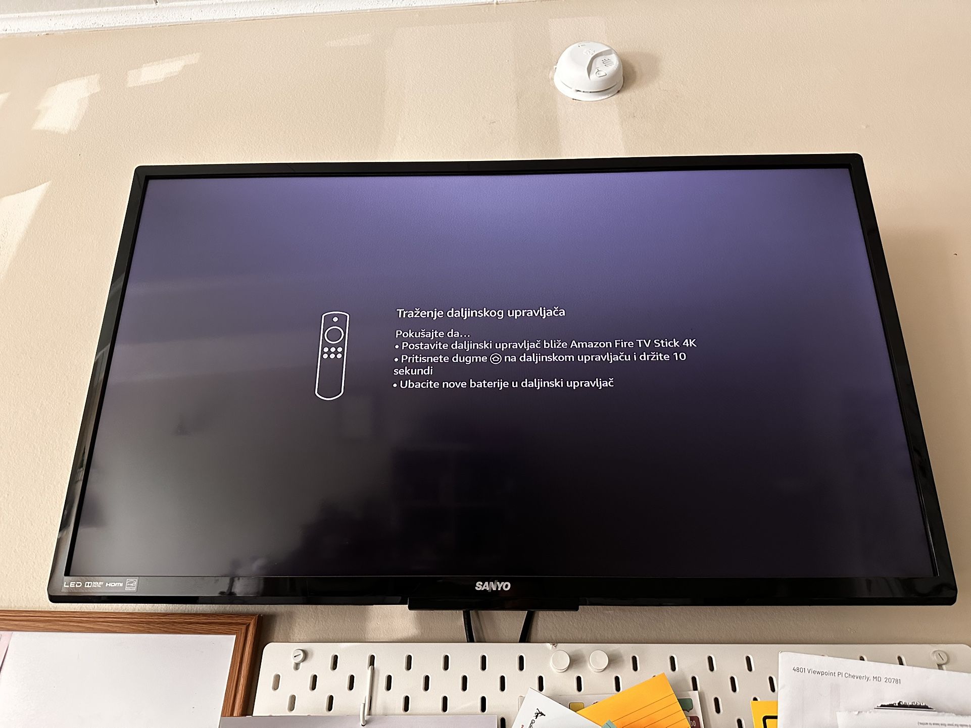 Sanyo TV, Amazon Firestick, & Mounting Bracket