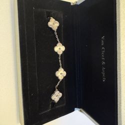 Van Cleef 5 Motifs Guilloche Vintage Alhambra Bracelet