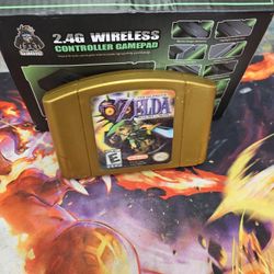 The Legend of Zelda: Majora's Mask (N64 Holographic Gold) Authentic, Tested 1997