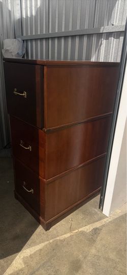 Wooden file cabinet