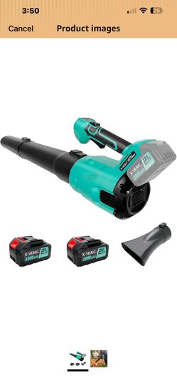 New In Box Leaf Blower Cordless- Battery Operated Leaf Blower, Lightweight and Portable Compact Leaf Blower with 2 X 4.0 Batteries & Charger for Lawn